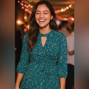 SANDY & Sid Double Key Hole Wrap Dress